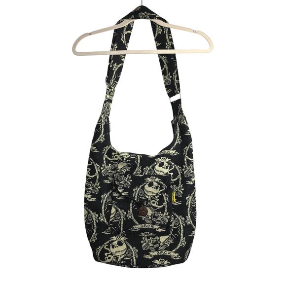 Jack Skellington Tapestry Fabric Crossbody Bag. Hippie. Gothic. Whimsical. Boho - Picture 1 of 14